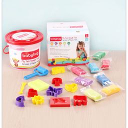 Babyhug My Fun Dough Jumbo Return Gift Set Tub with 12 Tools Pack of 16 - 400 g-0