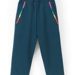 Fido Cotton Jersey Full Length Leggings Solid Color - Blue-image-10