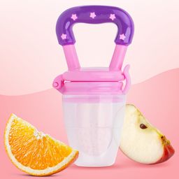 Mylo Baby Feels Natural Ultra Soft Fruit & Food Nibbler- Pink | Convenient to Introduce Fruits & Veggies to Baby | Ultra-soft Silicone Mesh for Easy Chewing | Easy One Snap Filling | Helps Relieve Teething Discomfort-17