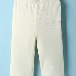 Little Kangaroos Cotton Knit Full Length Solid Colour Leggings - White-picture-20