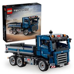 LEGO Technic Tipping Dump Truck Toy, Blue Construction Vehicle Set 462 pieces-42203-18
