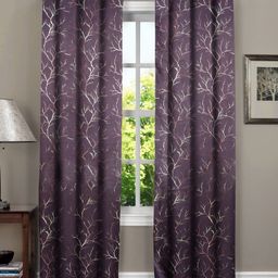 RRC Premium Polyester Blackout Curtains For Door 100% Light Blocking Wine-image-58