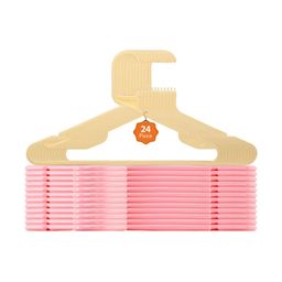 Aura Pack Of 24 Pink & Cream Cloth Hangers-24