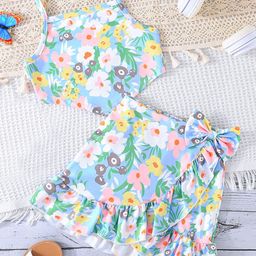 INCLUD Girls Printed Shoulder Straps Top With Skirt-image-17