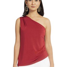 D'Almirah Women Solid One Shoulder Top-57