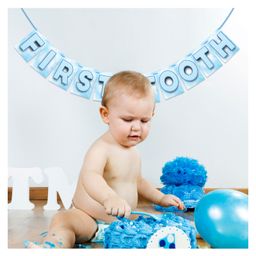 Wobbox First Tooth Banner, I Got My First Tooth Banner, I Got My First Tooth Decoration Items Blue-Pack Of 1 image 5