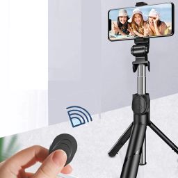 HIFY Bluetooth Extendable Selfie Sticks with Wireless Remote and Tripod Stand, 3-in-1 Multifunctional Selfie Stick with Tripod Stand Compatible with all smartphone Tripod image 4