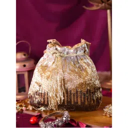 SWISNI Gold Trio Shade Katdana Potli Bag-picture-14