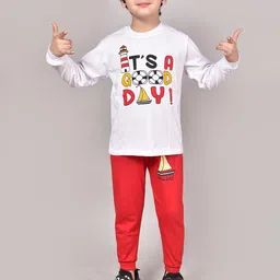 Shrebala Unisex Kids Printed T-shirt with Pyjamas-38