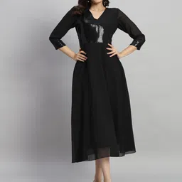 Curvydrobe Women Embellished Georgette Maxi Dress-image-61