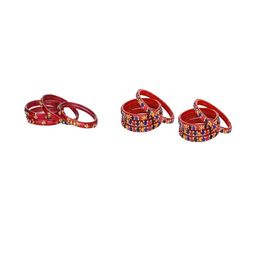 Somil Elegant Combo Glass Bangle Set | Handmade Traditional Chudi For Women | Perfect For Daily & Occasion Use, Combo Of 2 Set, Red, Multicolor-image-88