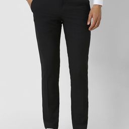 Van Heusen Men Checked Printed Slim Fit Formal Trousers-image-40