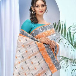 DESH BIDESH Woven Design Pure Cotton Taant Saree-picture-42