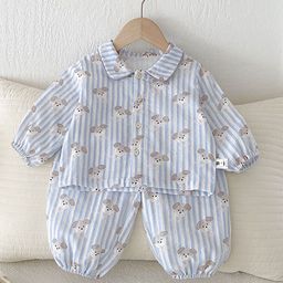 LULU & SKY Girls Striped Night suit-picture-13