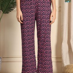 TAG 7 Pack Of 2 Printed Cotton Mid-Rise Lounge Pants-image-96