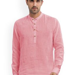 Vida Loca Band Collar Cotton Straight Short Kurta-image-92