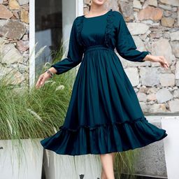 Raiyani Enterprise Women Fit & Flare Midi Dress-picture-31