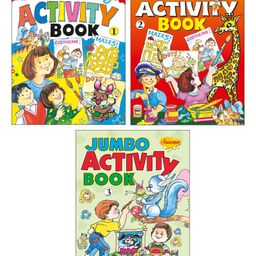 Sawan Jumbo Activity Books Level 1 2 3 Set of 3 - English-0
