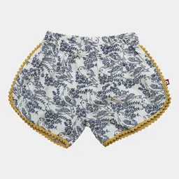 Nino Bambino Bird & Flower Print Pom Pom Shorts - Multi-picture-49