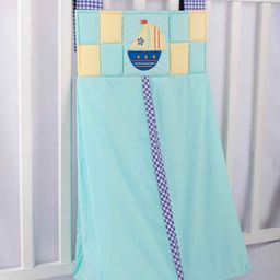 Blooming Buds Sailboat Embroidery Diaper Stacker - Blue-picture-25