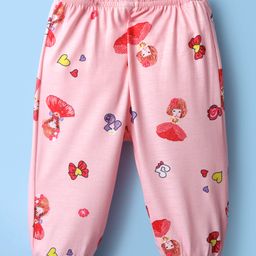 Kookie Kids Full Length Lounge Pant Doll Print - Pink-image-51
