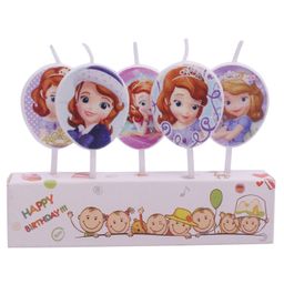 Funcart Sofia The First Cake Topper Candle Multicolour - Pack of 5-17