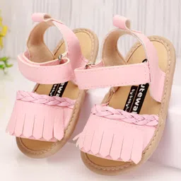 Cute Walk by Babyhug Sandal Style Booties - Pink-picture-16