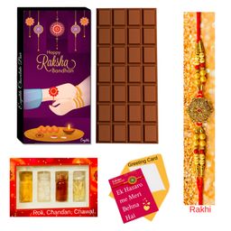 Expelite Rakhi With Rakshabandhan Card & Chocolate Combo - Multicolour-15
