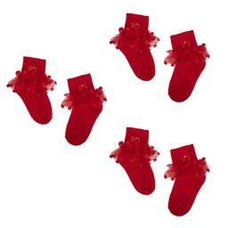 NEXT2SKIN Frill 3 Pairs Of Socks  - Red-image-48