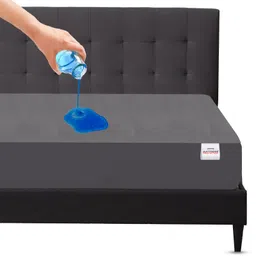Mattress Protector Waterproof Bed Protector Double Bed 72 x 72 Inch Skirting 14 Inch - Grey-picture-1
