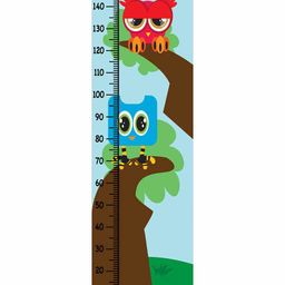 WENS Owl Print Height Measurement Wall Sticker - Multicolor-image-17