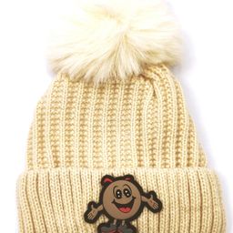 Kid-O-World Smiley Patch Woolen Cap - Beige-image-89