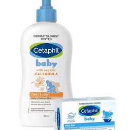 Cetaphil Baby Mild Bar With Baby Lotion (75 gm - 400 ml)-image-86