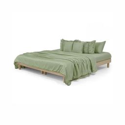 Zarf Green 8 Pieces Double King Superfine Bedding Set-15
