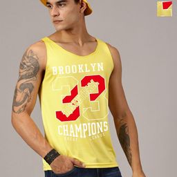 Rodzen Pack Of 2 Typography Printed Round Neck Sleeveless Regular Fit Casual T-shirts-picture-26