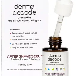 derma decode After Shave Serum Lotion Brightens Skin & Reduces Pigmentation-30ml image 1