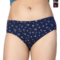 CHIC Pack Of 3 Floral Printed Pure Cotton Basic Briefs-image-74