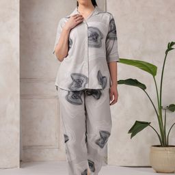 NIGHTSPREE Printed Tunic With Trousers Co-Ords-image-8