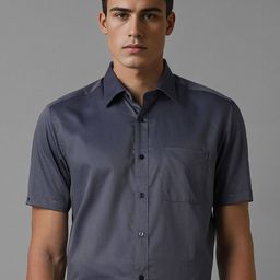 Louis Philippe Men Spread Collar Micro Ditsy Printed Cotton Formal Shirt-image-56