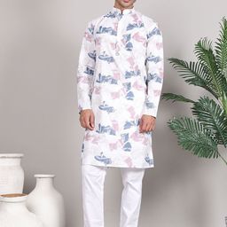 Majestic Man Men Ethnic Motifs Printed Kurta-image-26