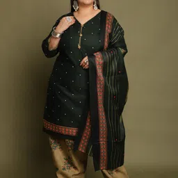 KALINI Women Floral Printed Regular Kurta with Salwar & With Dupatta-18