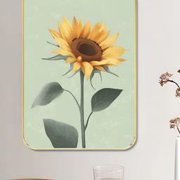 Livin'luxe Grey & Yellow Sunflower Wooden Wall Art-picture-13