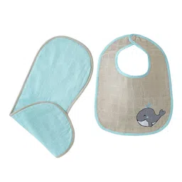 The White Cradle Infants Printed Bib & Burp Cloth-20