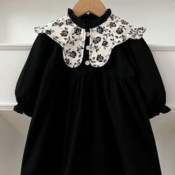 LULU & SKY Puff Sleeve A-Line Dress-image-94