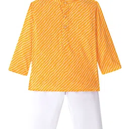 JAV CREATIONS Boy's Striped Printed Pure Cotton Straight Kurta with Pyjamas-21