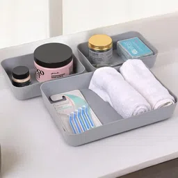 Go Hooked Grey Set of 3 Regular Multi-Utility Organisers image 2