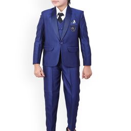 BAESD 5Pc Boys Single-Breasted Shawl Collar Party Suits-image-64