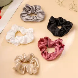 Yellow Chimes Women Set of 5 Ponytail Holders-6