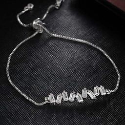 DressBerry Stainless Steel Gold-Plated American Diamond Wraparound Bracelet-image-66