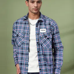 Rigo Men Comfort Opaque Checked Casual Shirt-image-38